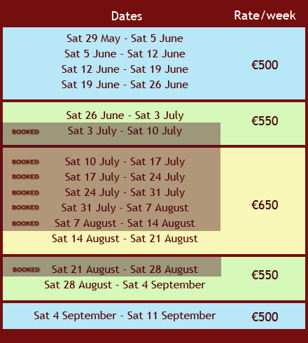 Rates & Availability Laurel Lodge, Connemara Self Catering Rates & Availability Laurel Lodge, Connemara Self Catering