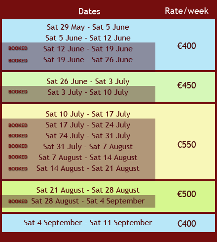 Rates & Availability Montbretia Cottage, Connemara Self Catering Rates & Availability Montbretia Cottage, Connemara Self Catering